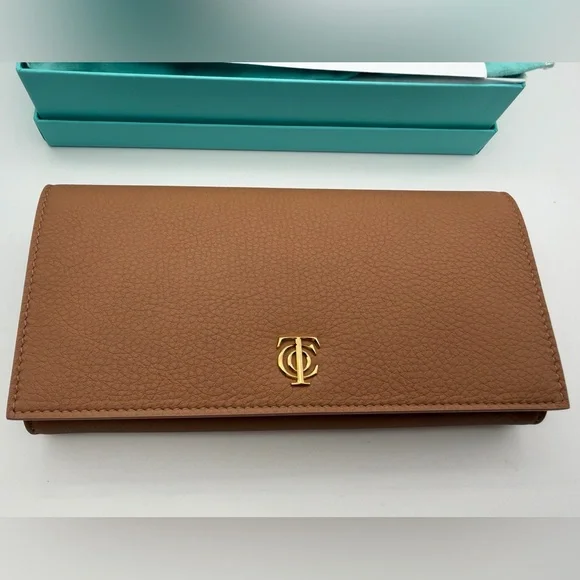 Tiffany & Co. New clay brown Continental Flap Wallet Leather - Picture 3 of 12